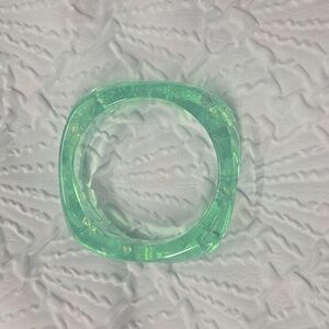 Green And Gold Speckle Square Bangle